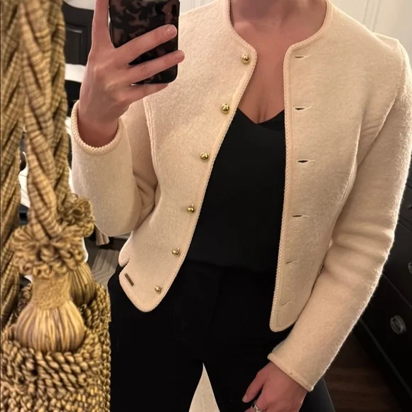 Geiger of Austria Pure Wool Vintage Cream Women's Jacket - Picture 2 of 12